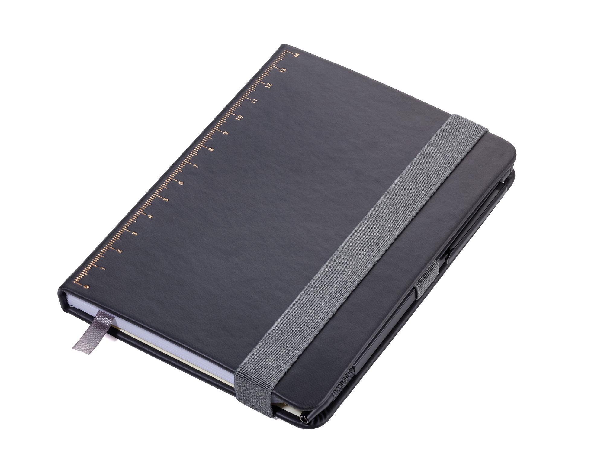 Блокнот A6 із кульковою ручкою Troika Slim Чорний (NPP28/BG)