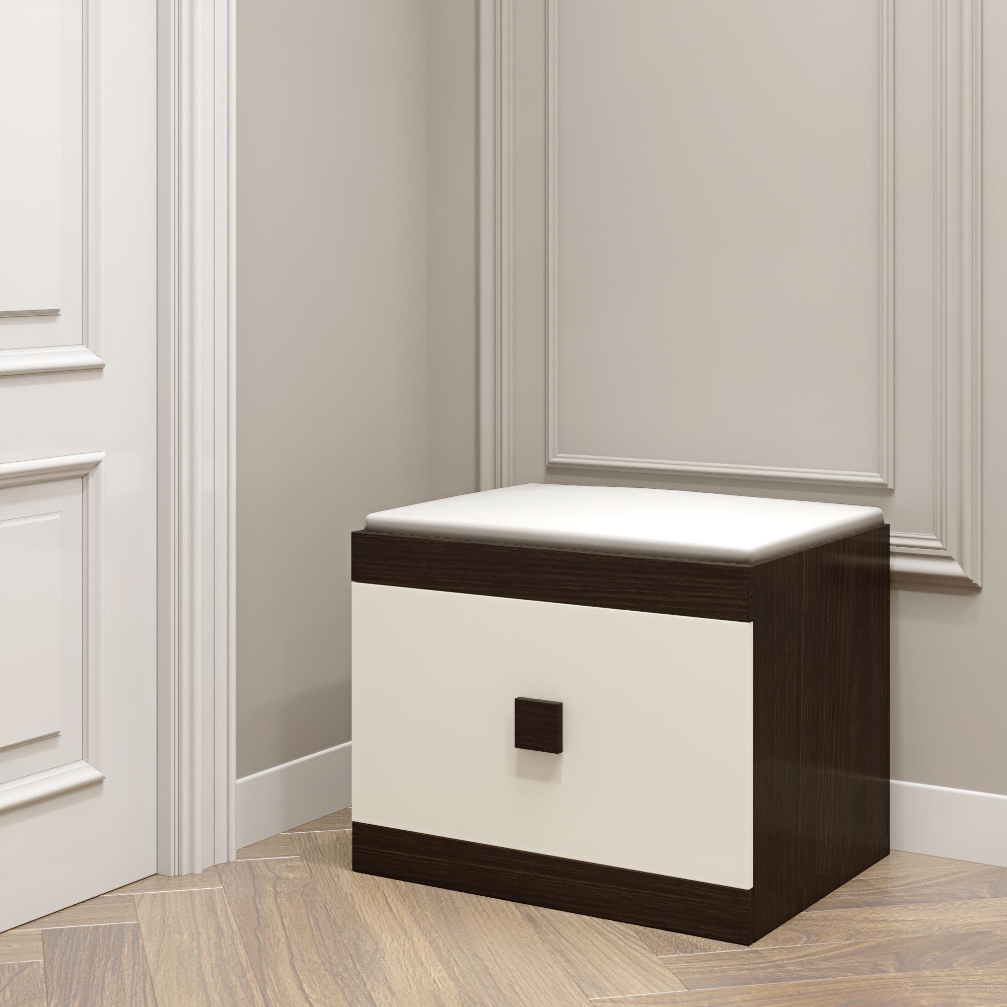 Тумба под обувь Everest Соната 600 600х376х466 мм Венге темный/Белый (11289) - фото 3 Тумба под обувь Everest Соната 600 600х376х466 мм Венге темный/Белый (11289) - фото 3
