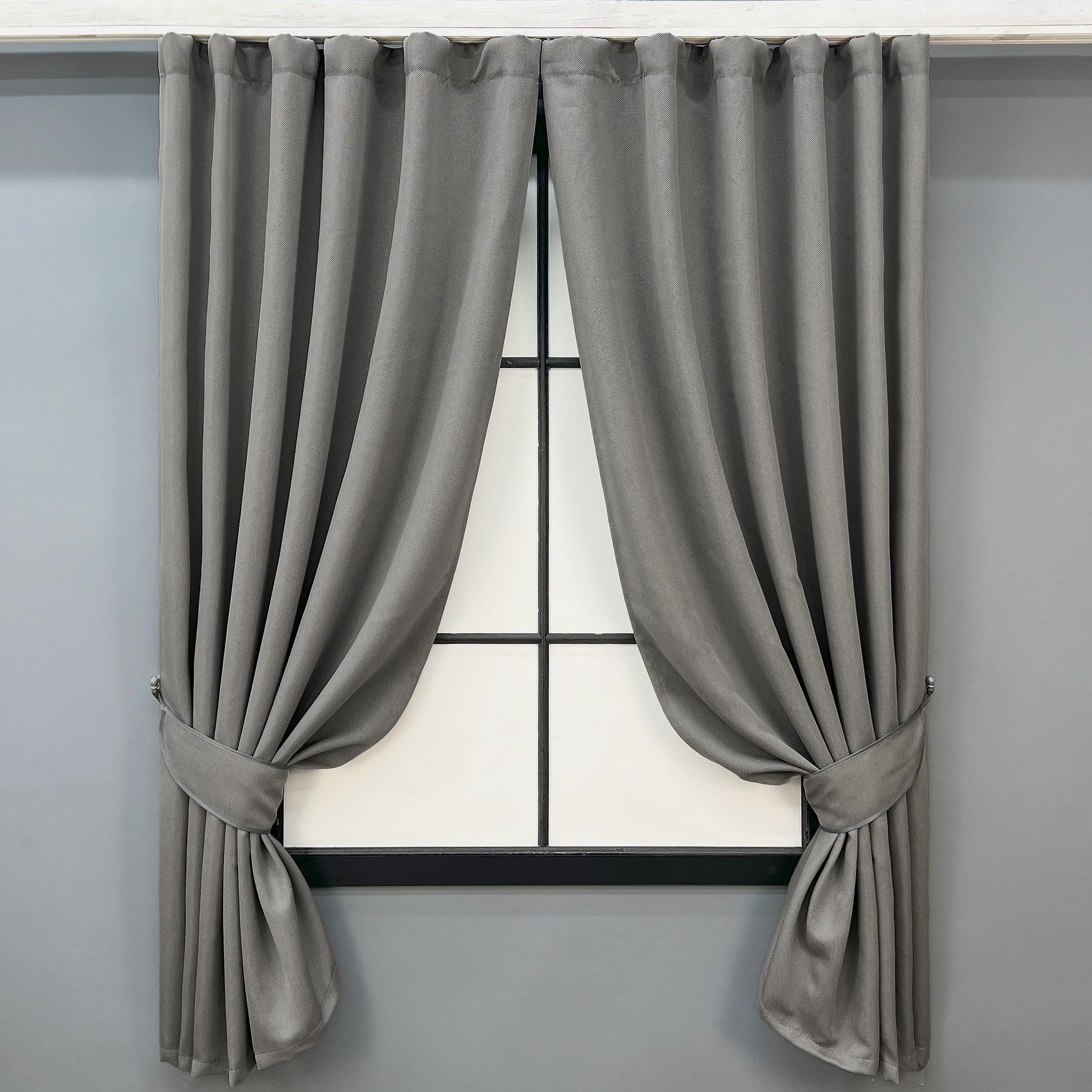 Комплект коротких штор VR-Textil TERRA LUXE №1862ш рогожка 130х170 см 2 шт. Серый (35-0432)