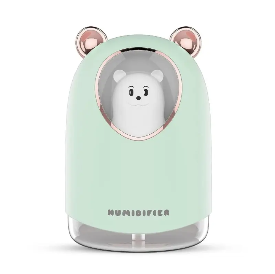 Увлажнитель воздуха-ночник Humidifier H2O мишка с подсветкой Голубой