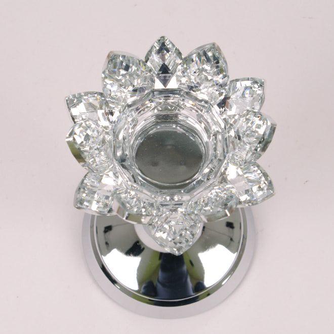 Підсвічник металевий Flora 30,5 см Срібний (36754) - фото 3