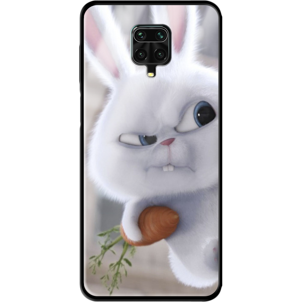 Чехол Boxface Xiaomi Redmi Note 9S Rabbit Snowball Черный силикон со стеклом (39475-up1116-40098)