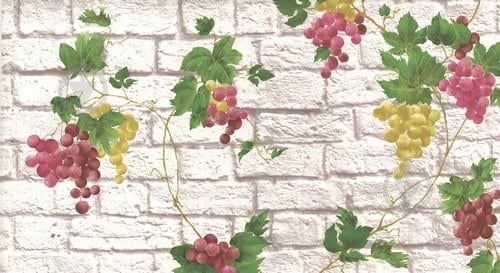 Обои на бумажной основе моющиеся Шарм 136-05  Лидия серо-красные   (0,53х10м.)