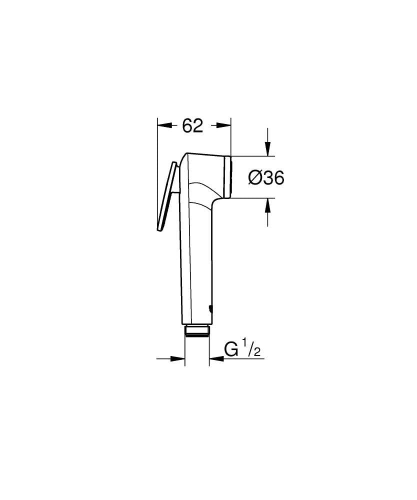 Смеситель для гигиенического душа Grohe QuickFix BauClassic скрытый CV030608 Хром (159237) - фото 6