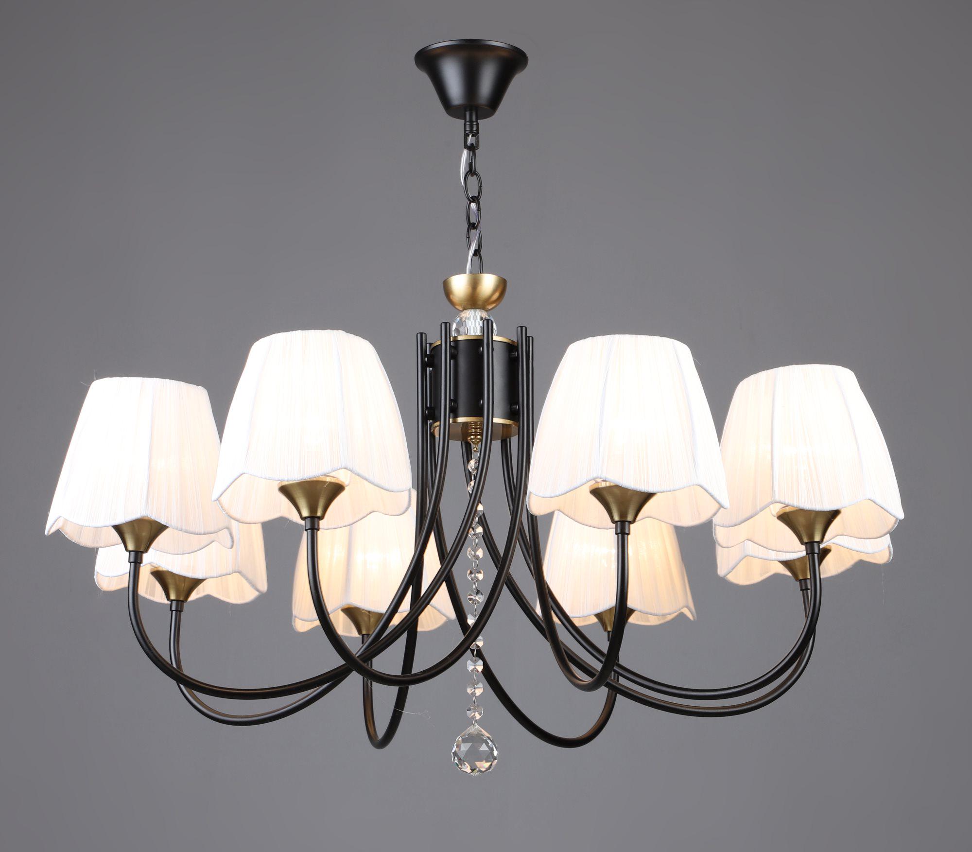 Люстра классическая подвесная Sirius B NH6442/8 BK/COP