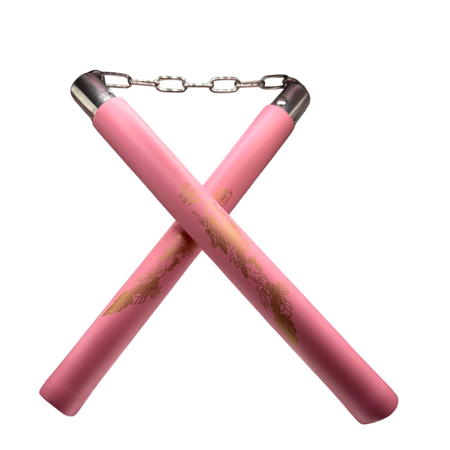 Нунчаки тренировочные с цепью GDragon с неопреновым покрытием Розовый (3_1_0_11) - фото 1 Нунчаки тренировочные с цепью GDragon с неопреновым покрытием Розовый (3_1_0_11) - фото 1