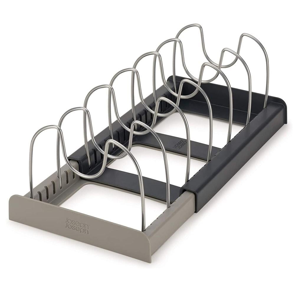 Органайзер розсувний ES-8765 для кришок і посуду з піддоном Grey (784780618) Органайзер розсувний ES-8765 для кришок і посуду з піддоном Grey (784780618)