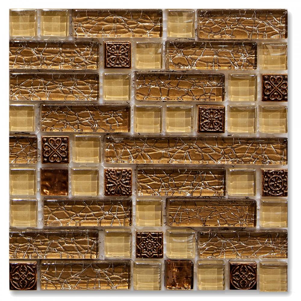 Мозаика стеклянная Mozaico De Lux K-MOS CBM1001R Caramel (001422)