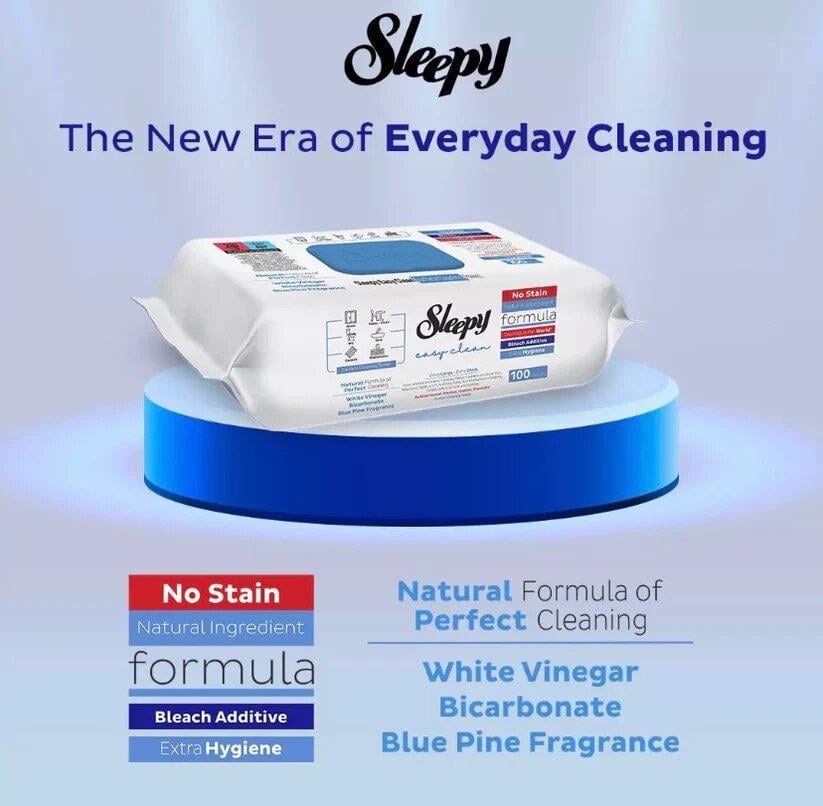 Серветки вологі для прибирання Sleepy Easy Clean Lavander 100 шт./уп. - фото 3 Серветки вологі для прибирання Sleepy Easy Clean Lavander 100 шт./уп. - фото 3