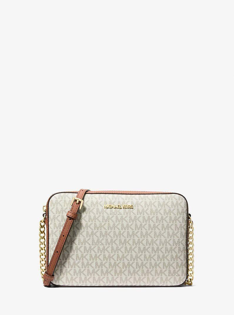 Жіноча сумка Michael Kors Jet Set через плече Молочний (38427340)