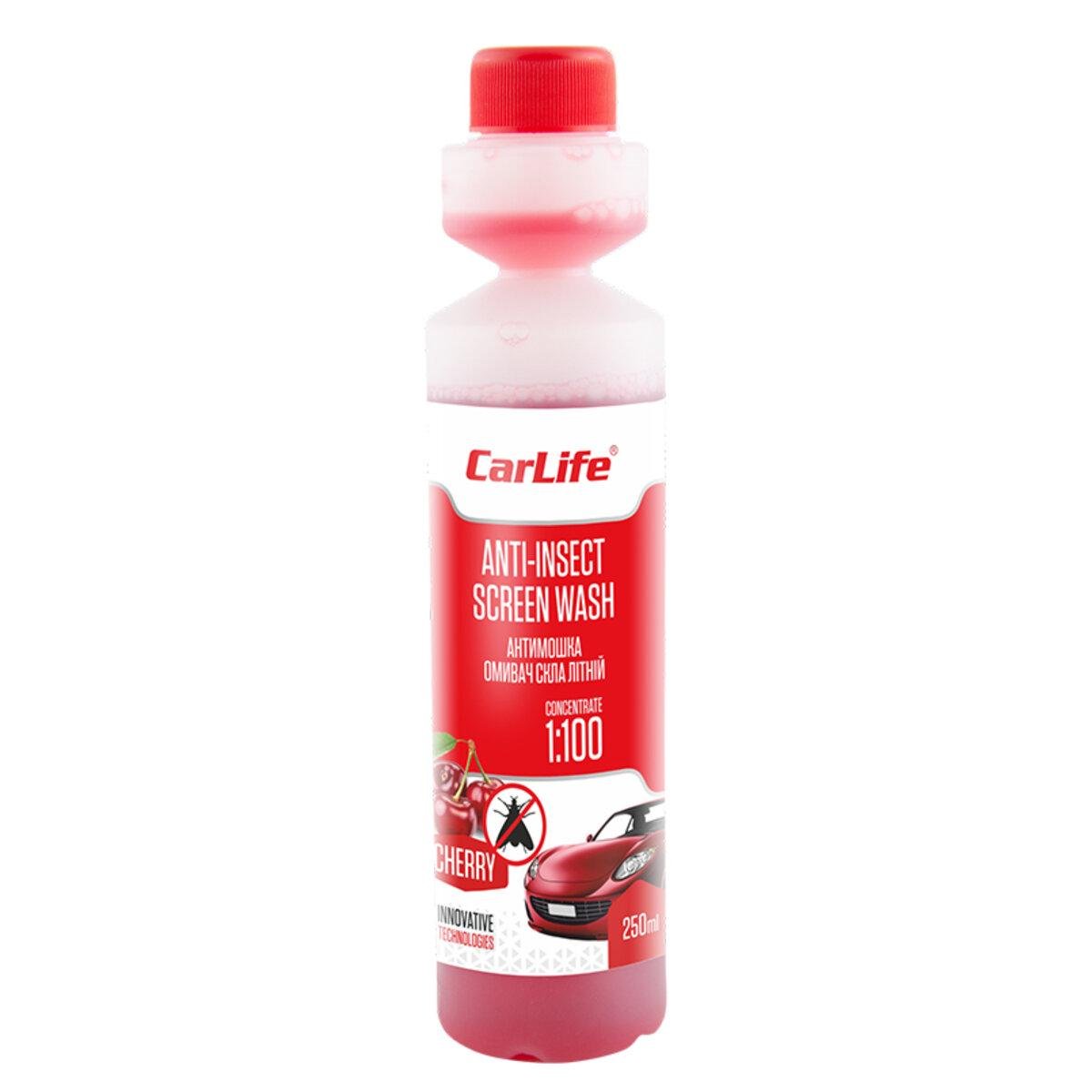 Очиститель стекла Carlife Anti-Insect Screen-Wash. Cherry 1:100