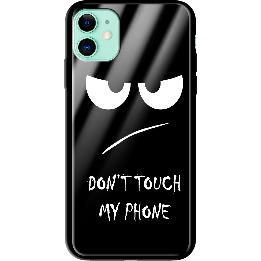 Чехол Boxface iPhone 12 mini Don't Touch my Phone Черный силикон со стеклом (41084-up535-41165)