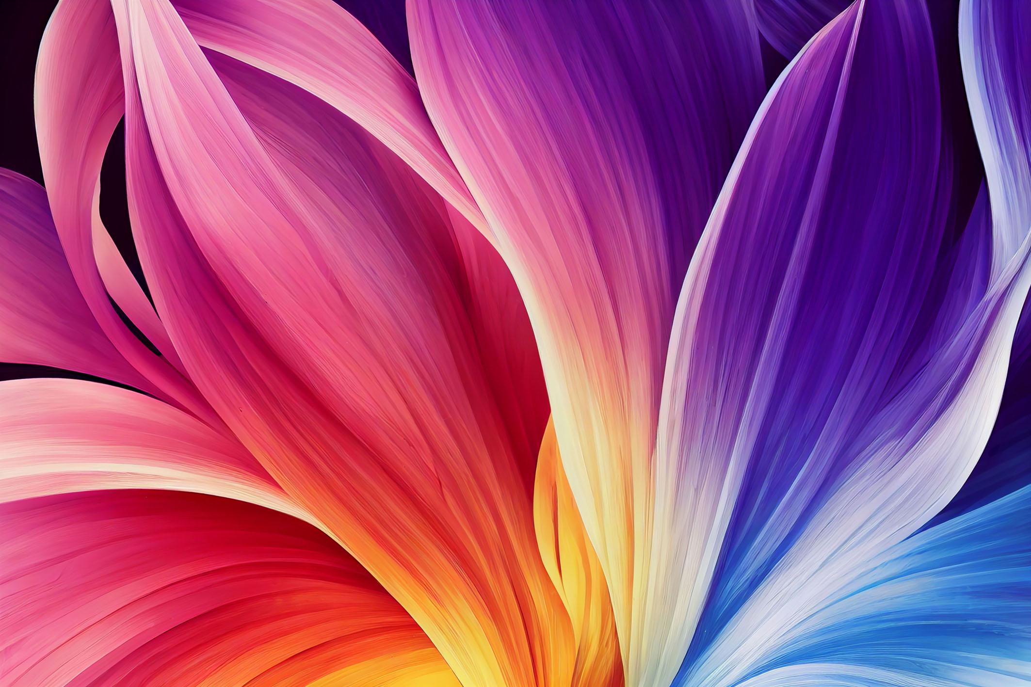 Фотообои флизелиновые Upstream Абстракция цветные лепестки энергии 153х230 см (S5WTR-035/3)