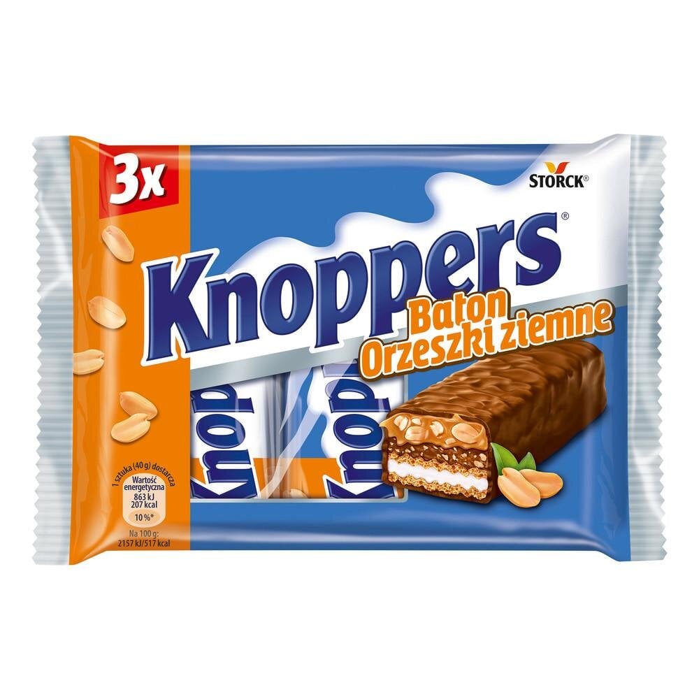 Вафельні батончики Knoppers Peanut 120 г (1667459502)