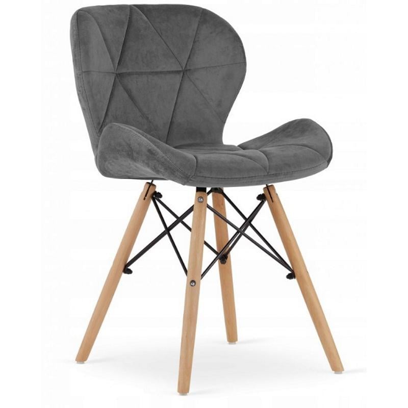 Кухонний стілець велюр Сірий (333274)