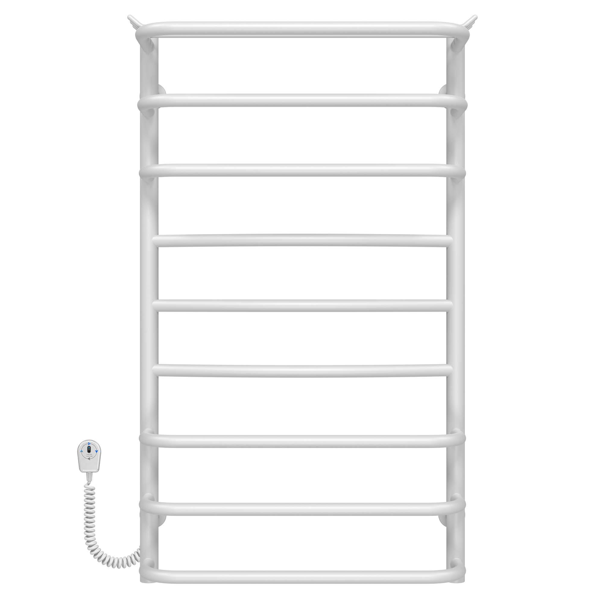 Полотенцесушитель электрический Deffi Юность П9 EF16 левое подключение нержавеющая сталь 500х900 мм Белый (C.YU.90.50.9.EWL5)