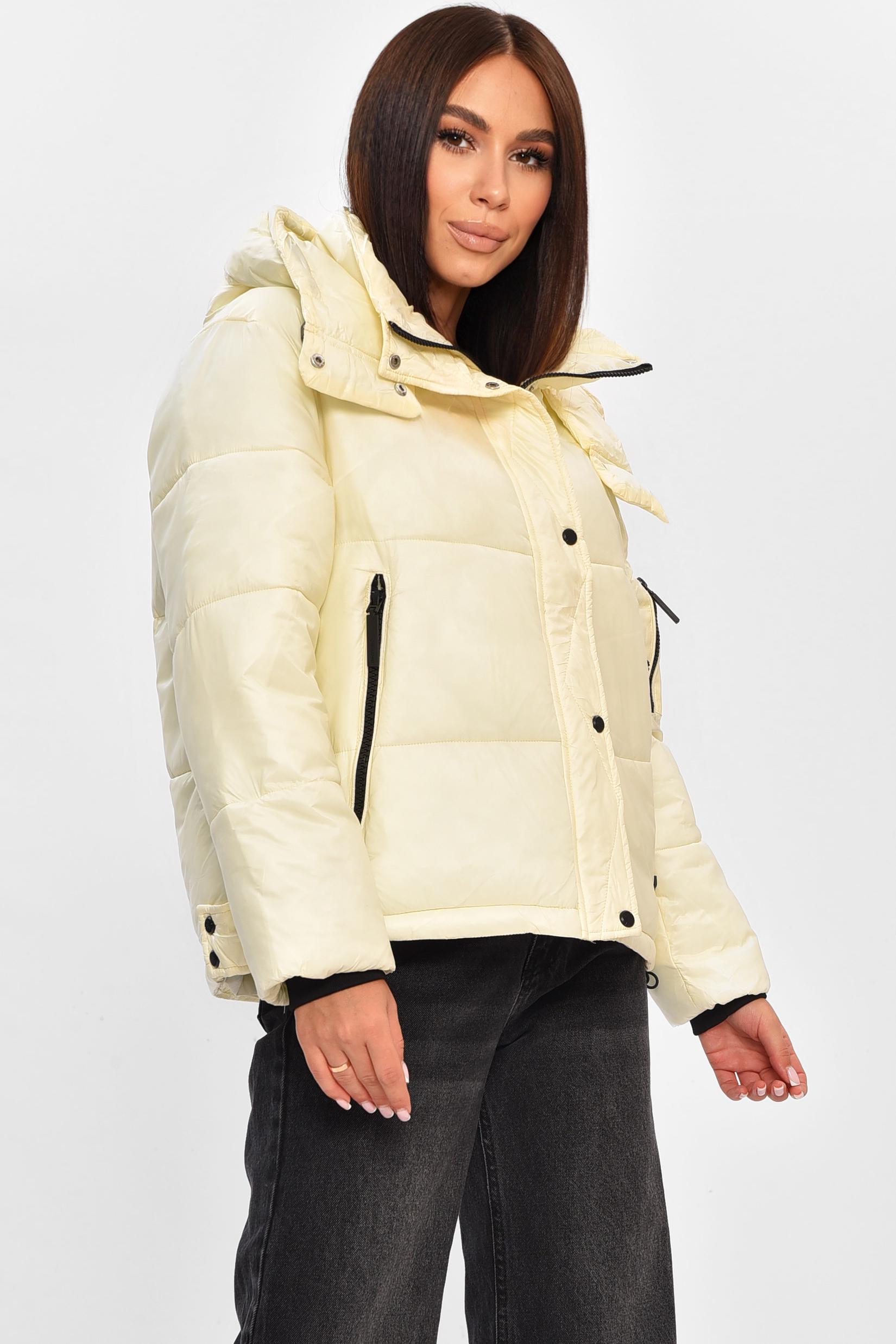 Куртка женская демисезонная L Молочный (206256) - фото 2 Куртка женская демисезонная L Молочный (206256) - фото 2