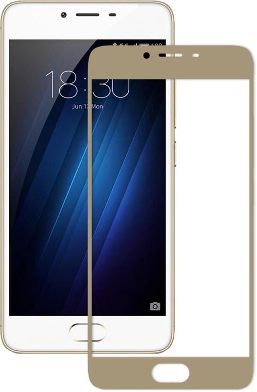 Захисне скло TOTO 2.5D Full Cover Tempered Glass Meizu m3s (soft edges) Gold