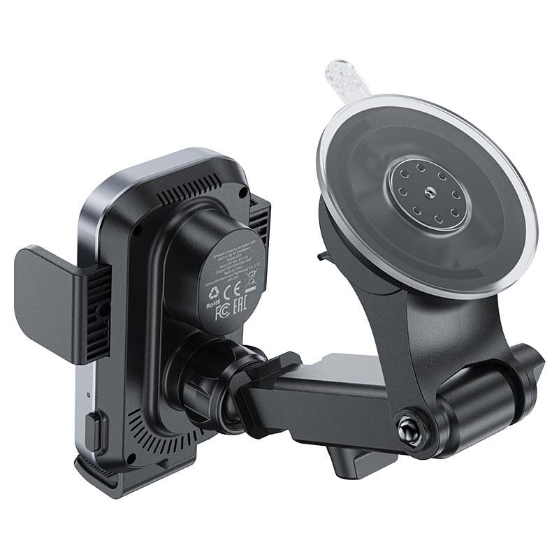 Автодержатель для телефона с БЗП Acefast D53 Wireless charging car holder with electric clamp for dashboard Black (6974316284246) - фото 4 Автодержатель для телефона с БЗП Acefast D53 Wireless charging car holder with electric clamp for dashboard Black (6974316284246) - фото 4