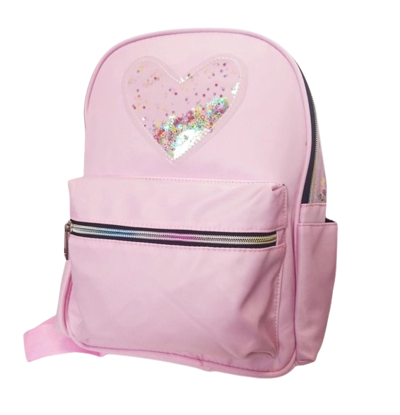 Рюкзак детский Stenson ST01952 Сердце с блестками Pink (594039)