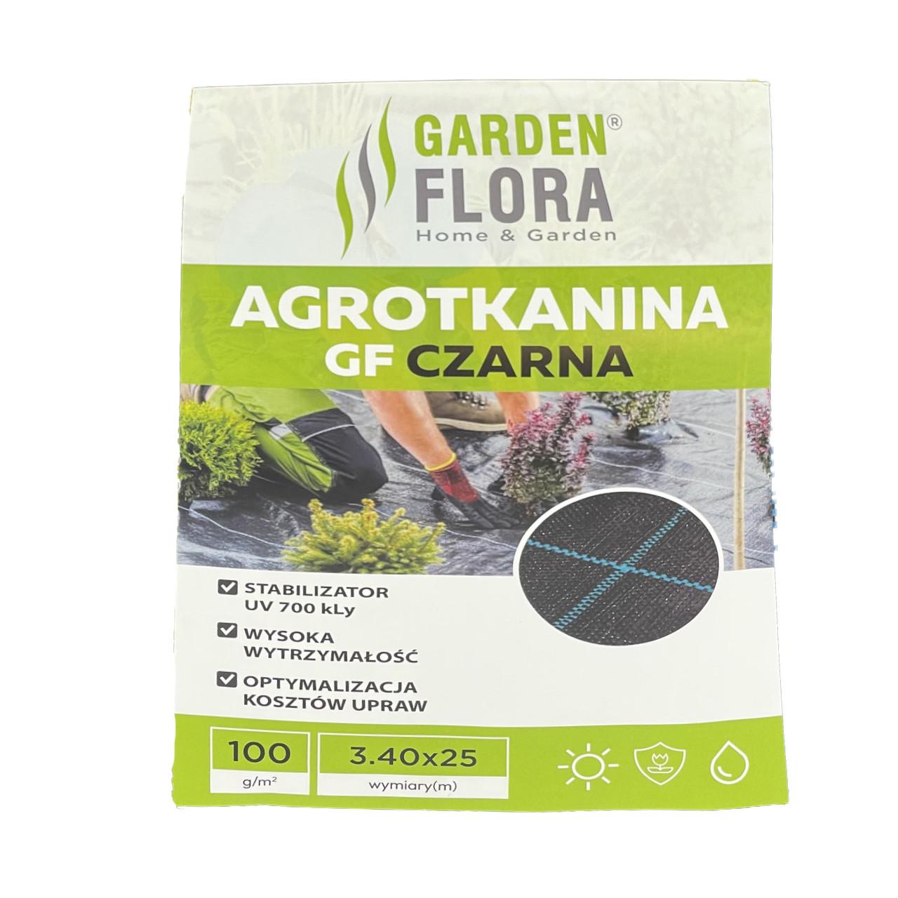 Агротканина проти бур'янів Garden Flora 100 г/м² 3,4х25 м Чорний (iz15854) - фото 3