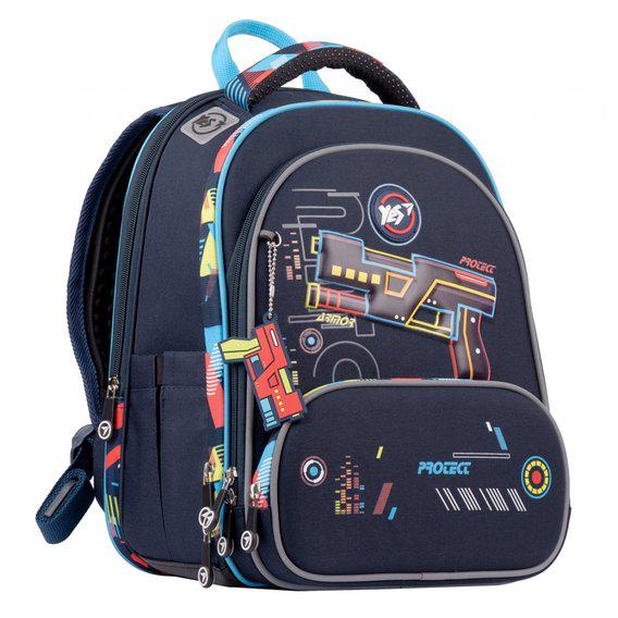 Рюкзак школьный YES Juno Ultra Premium Blaster 36х27х18 см 17 л Синий (553155)