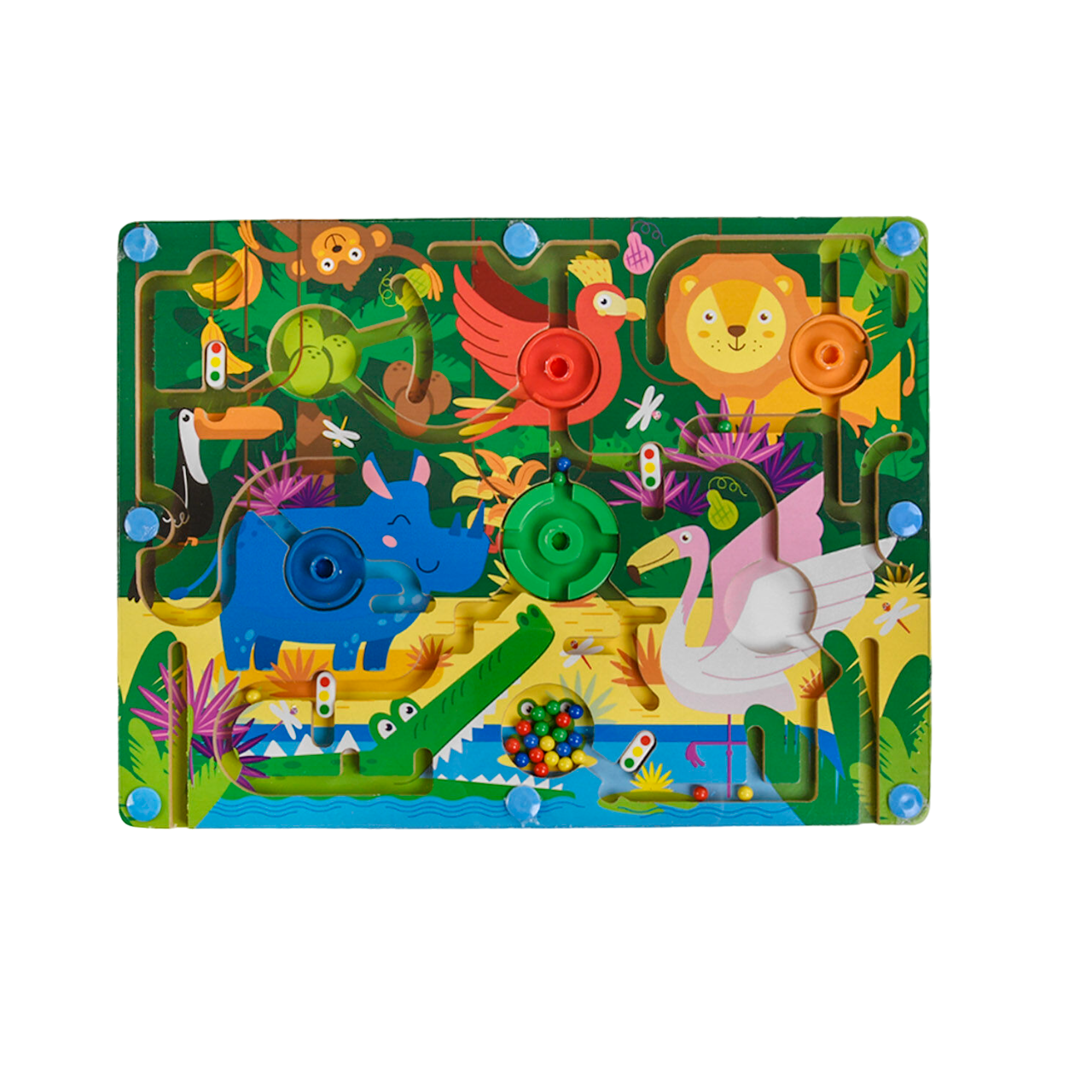 Игра деревянная WENYI Джунгли палочки/рычаги Multicolor (110537)