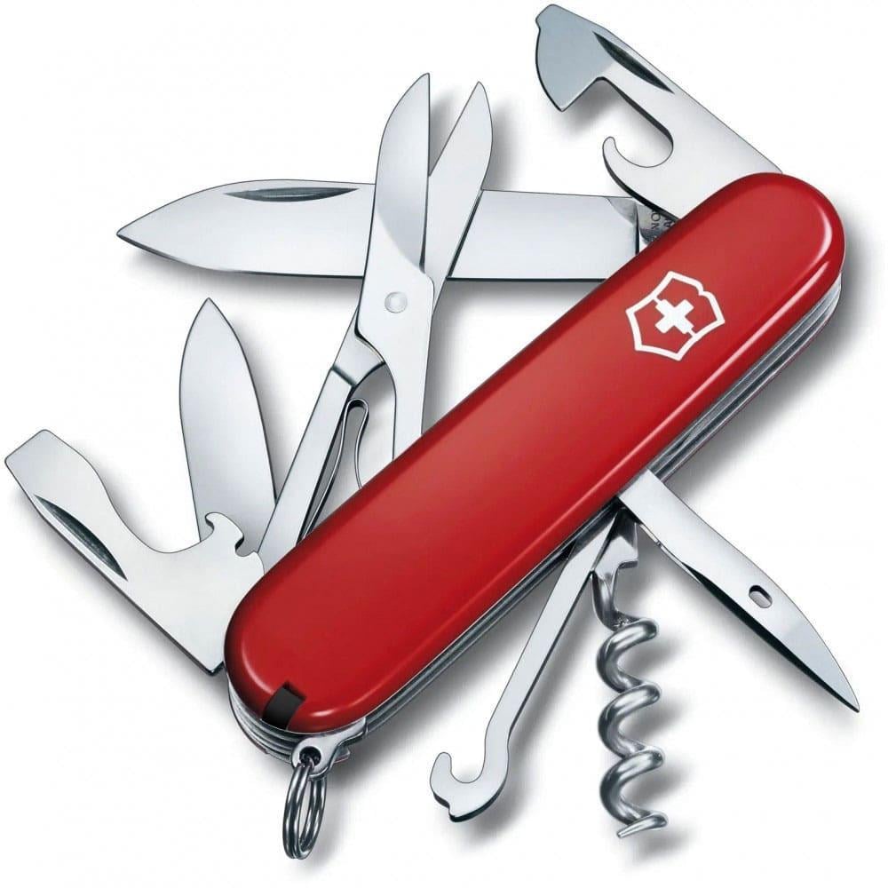 Ніж складаний швейцарський Victorinox Climber Ukraine 14 функцій Червоно-чорний (597087)