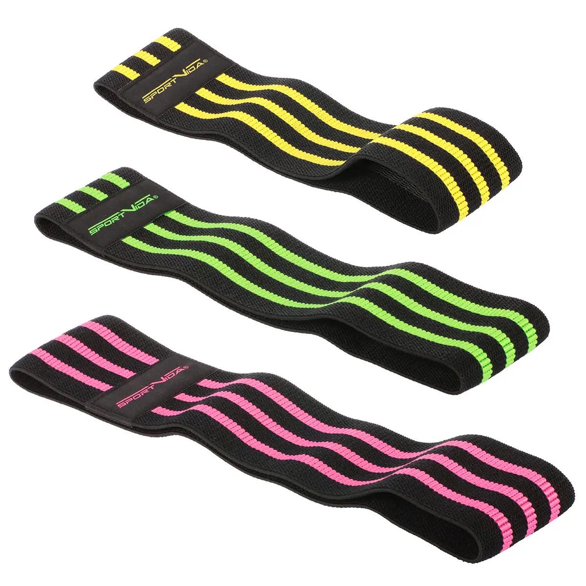Резинка для фитнеса и спорта тканевая SportVida Hip Band 3 шт. SV-HK0365