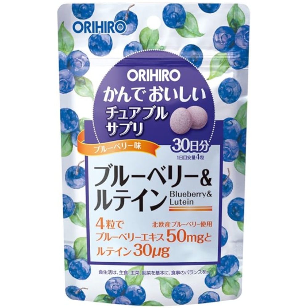 Комплекс черника с лютеином Orihiro Chewable Blueberry and Lutein жевательный 120 драже (2843757988)