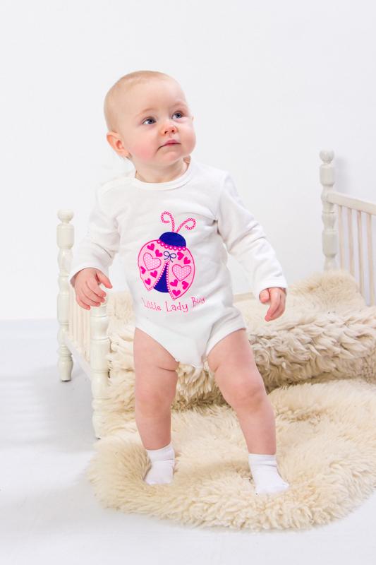 Боди ясельный для девочки Носи свое Little lady 68 см Молочный (p-7808-96540)