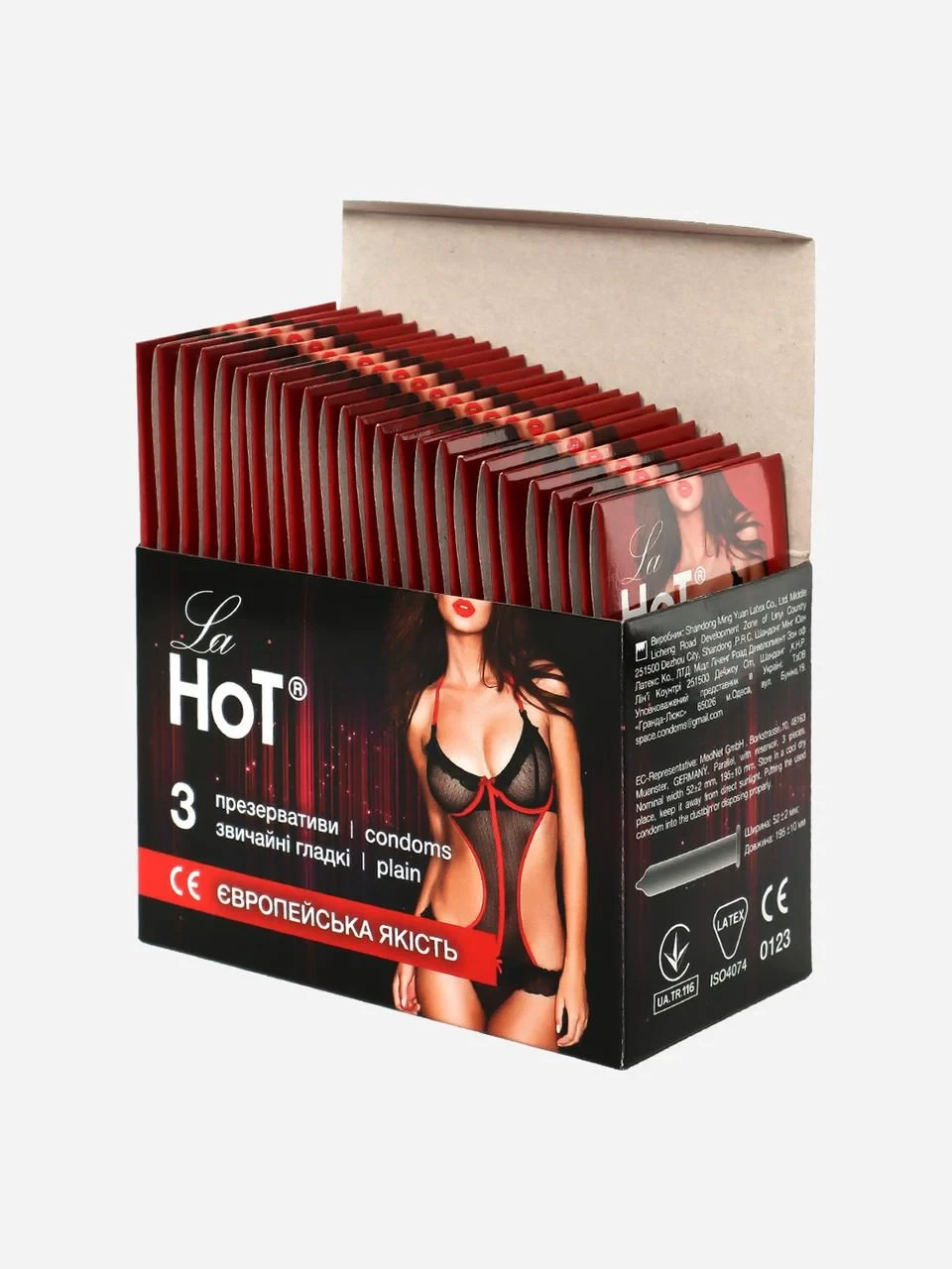 Презервативы La HOT 3 шт./пачка 24 пачки/упаковка (000002563) - фото 2