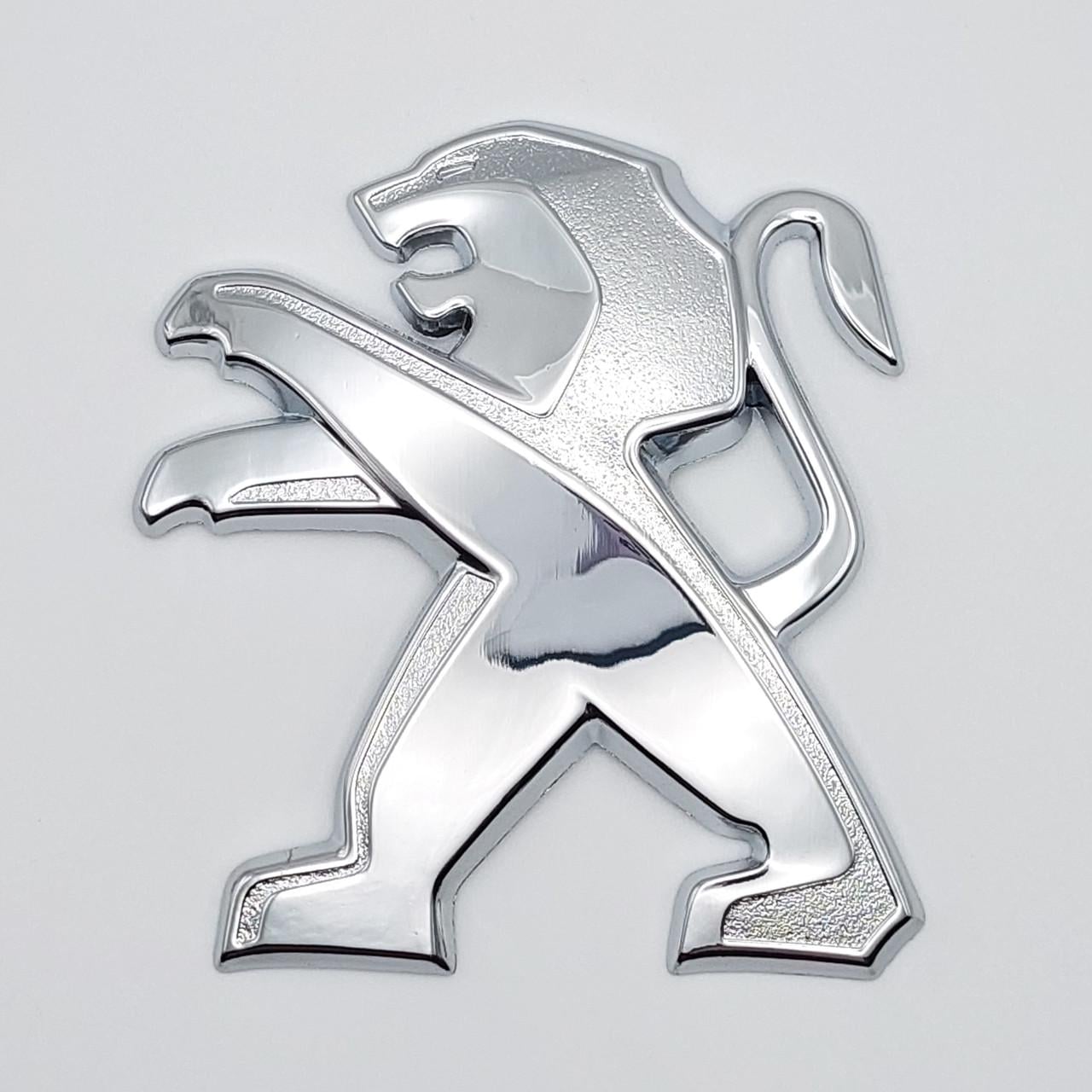 Эмблема значок Peugeot металл хром глянцевый (1783543514)