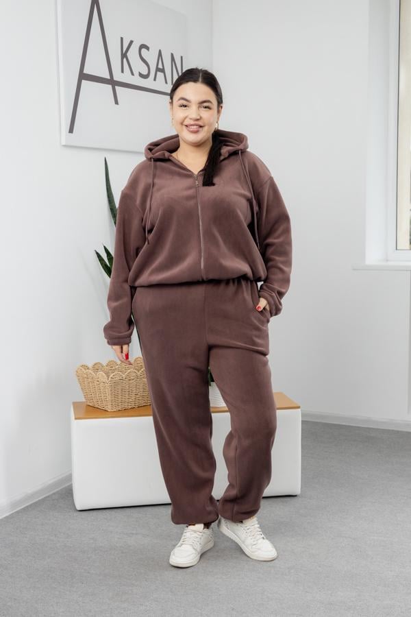 Спортивный костюм женский зимний Aksan XL Коричневый (25.2776_brown_48)