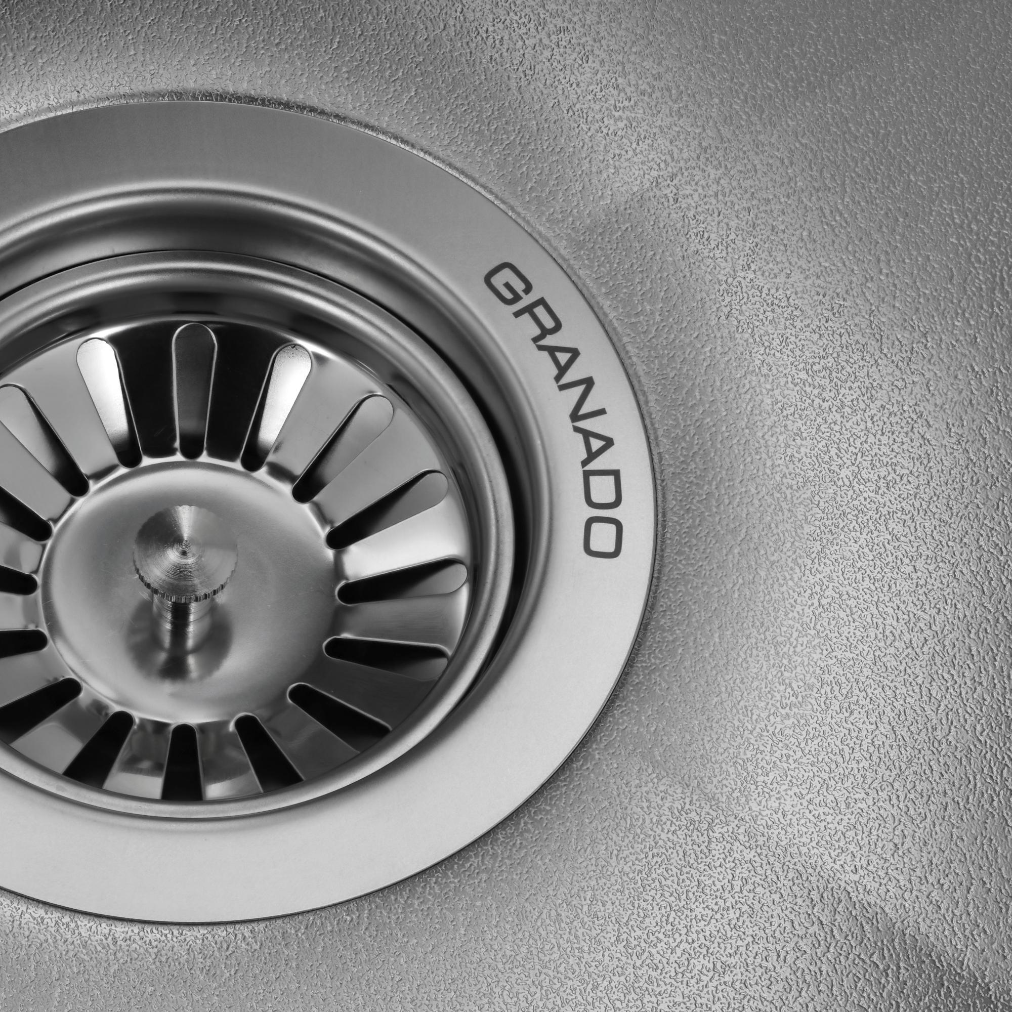 Мийка для кухні Granado Under top Max Steel S201 Textures 53х43х22 см - фото 3 Мийка для кухні Granado Under top Max Steel S201 Textures 53х43х22 см - фото 3