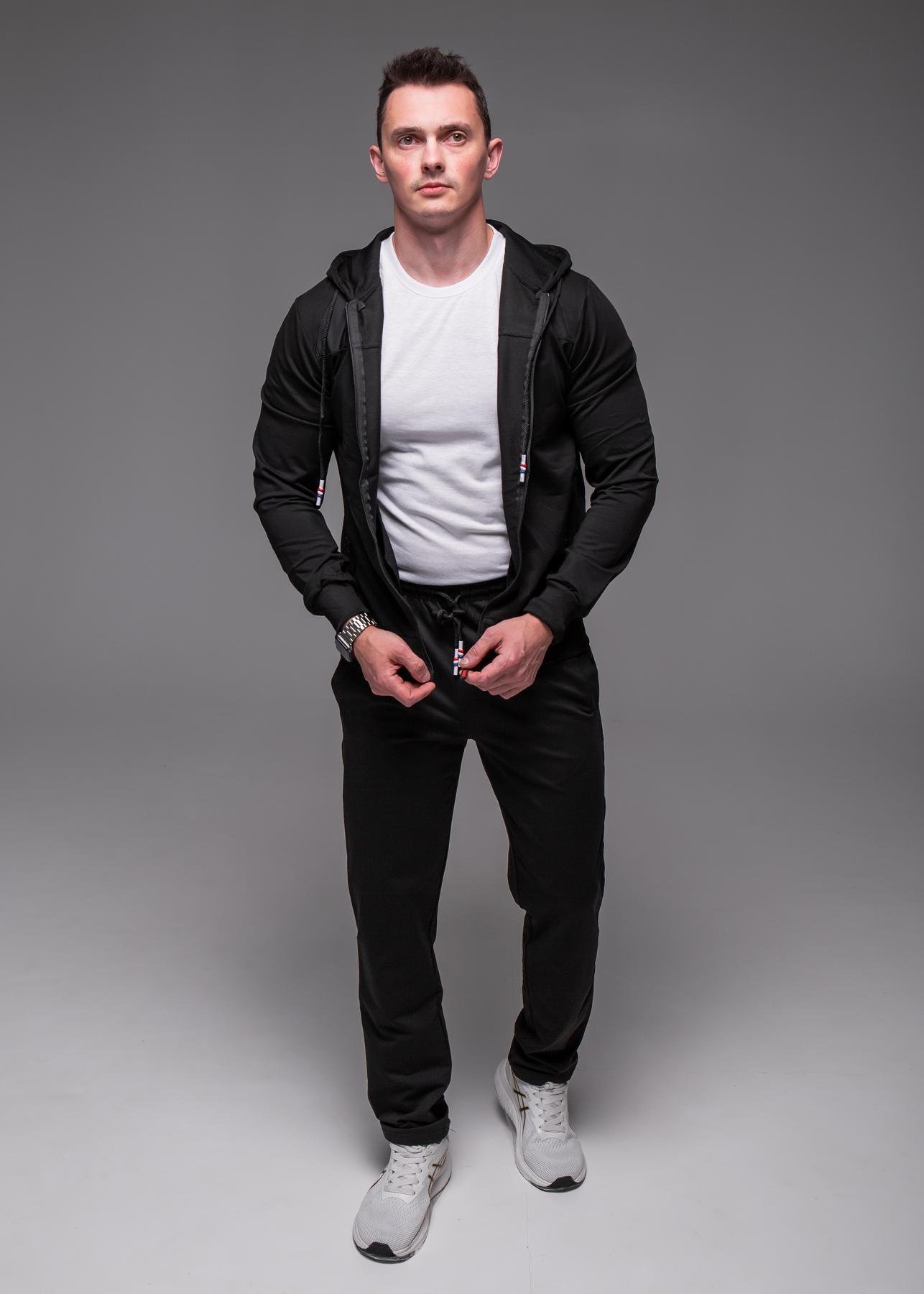 Спортивний костюм чоловічий Elbow трикотажний 3XL Чорний (2375/4) - фото 6