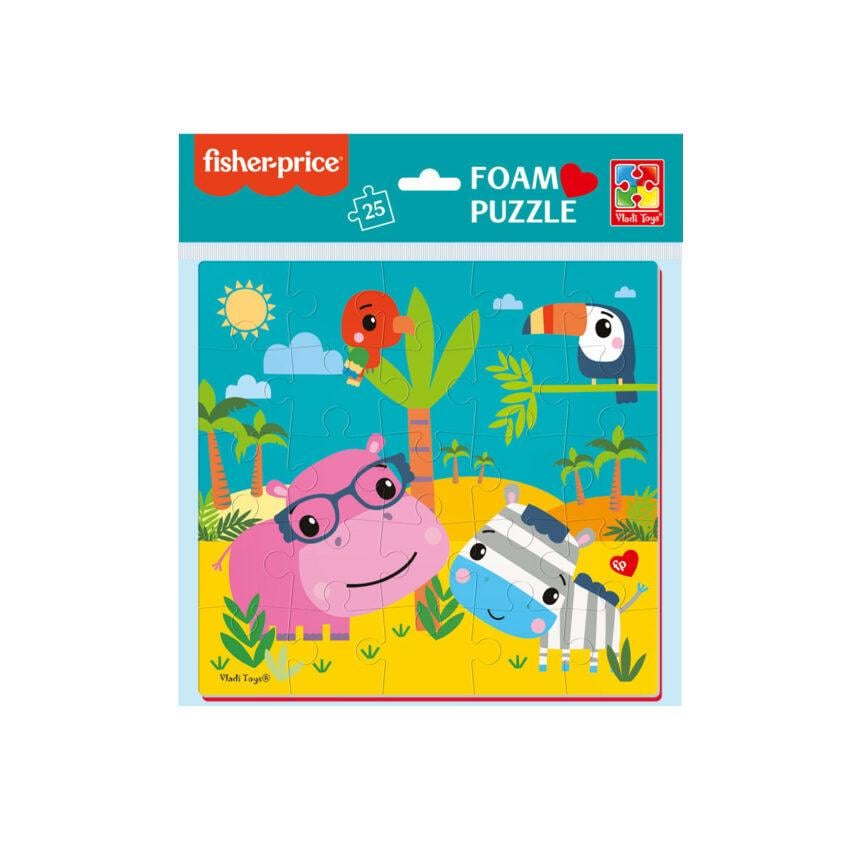 Пазли м'які Фішер Прайс Бегемот та зебра (2993115639)