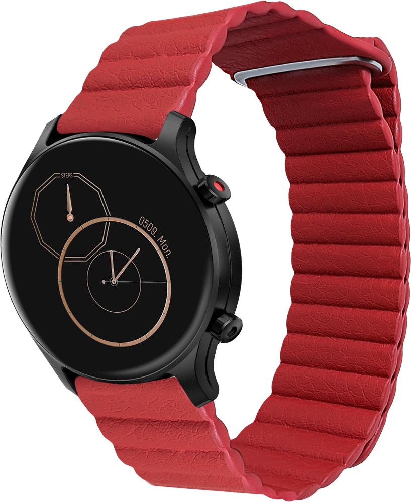 Ремешок кожаный Genis для Haylou LS04 RS3 Red (26535-2D)