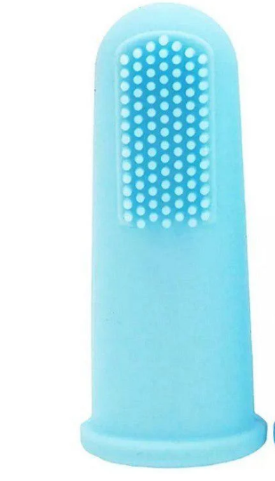 Зубна щітка силіконова Mommy Bag з масажем ясен Блакитний (141289)