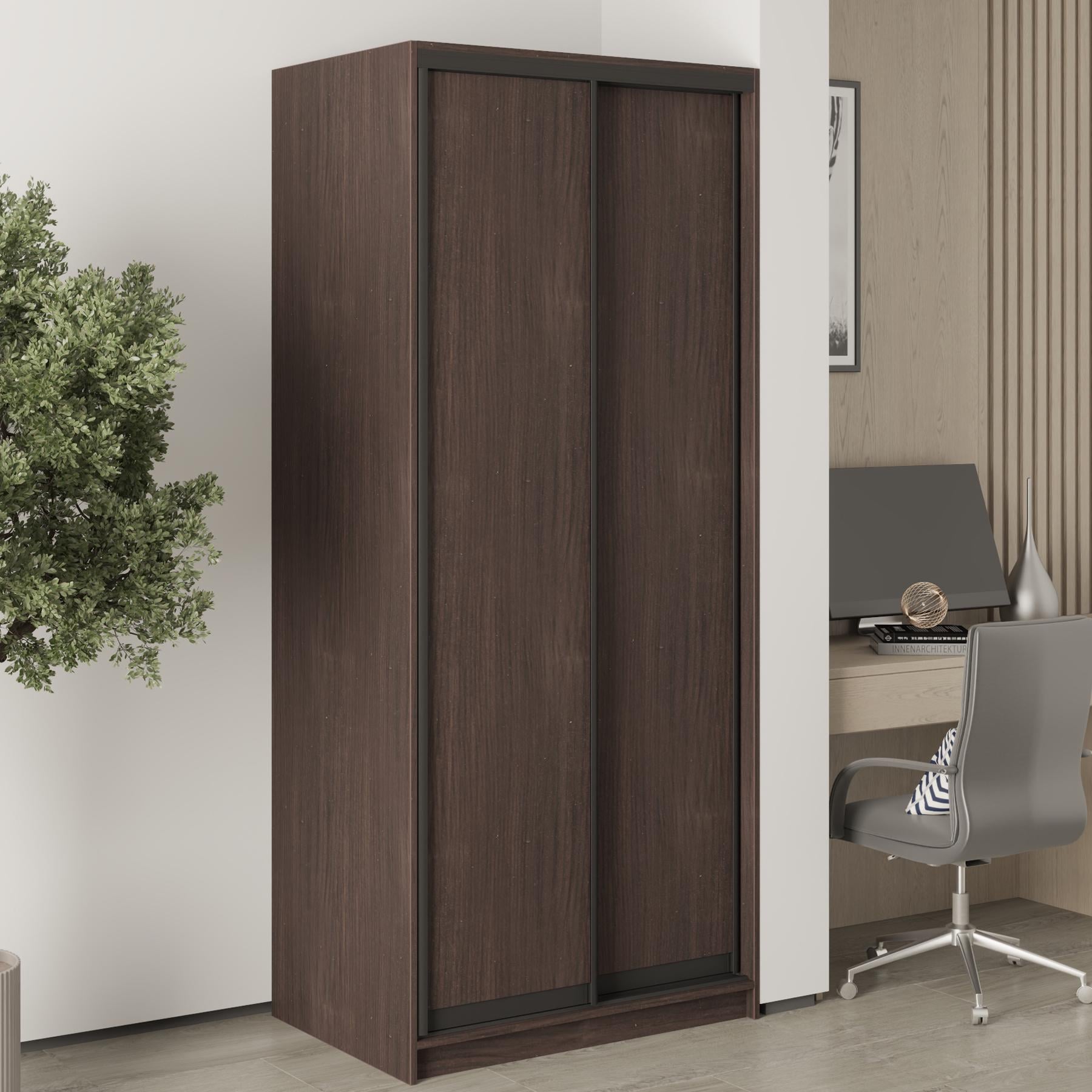 Шкаф-купе двухдверный MebelStar Стандарт BG 2 ДСП 90x60x210 см Дуб ристрето (MBS-10938)