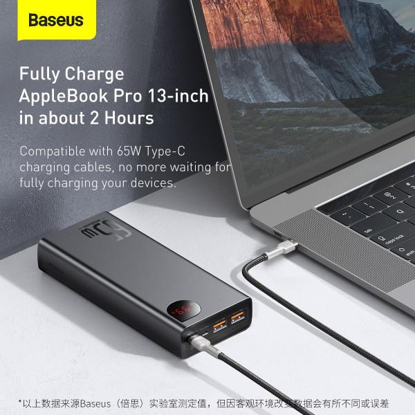 Повербанк Baseus Adaman Metal 65W 20000 mAh и кабель USB to Type-C (11401749) - фото 4