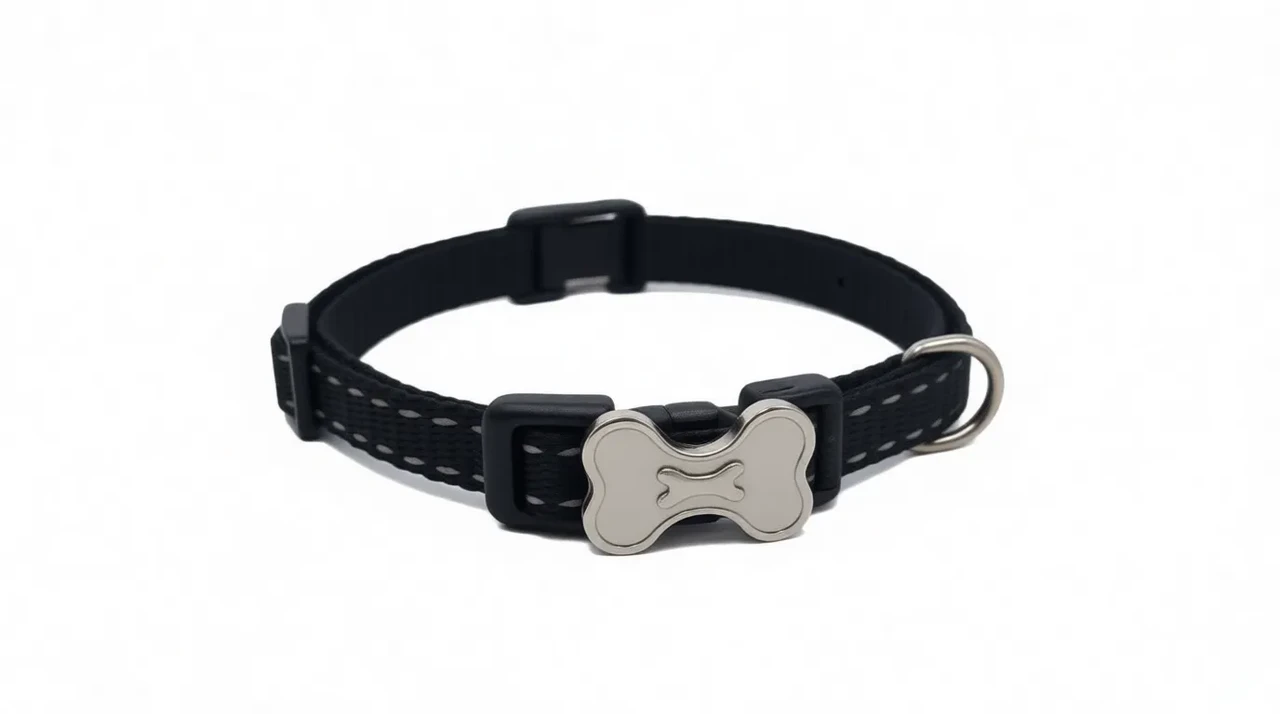 Ошейник для котов капроновый Бетти 1х19-30 см Черный