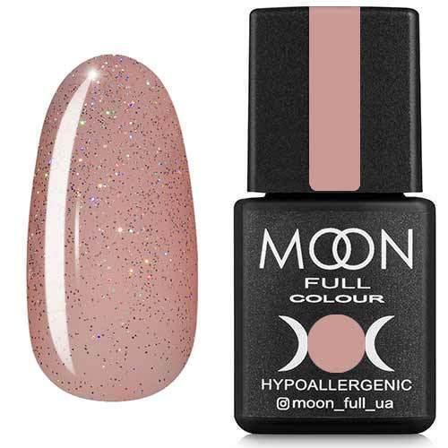 Гель-лак Moon Full Сolor Hypoallergenic Gel Рolish 8 мл №307 Полупрозрачный персиковый с разноцветным шиммером