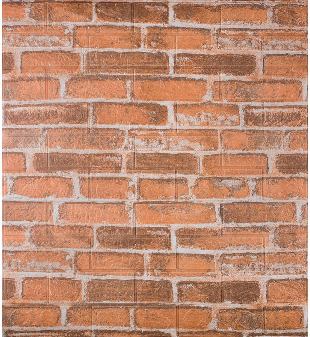 3D-панель декоративная самоклеящаяся под екатеринославский кирпич 700x770x3 мм Рыжий (OS-CZ05-3)