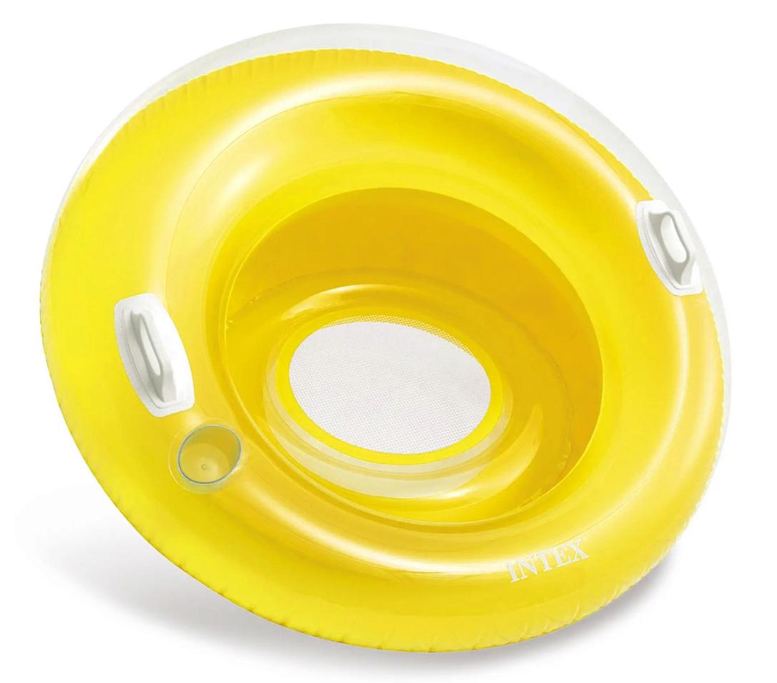 Надувной круг-кресло для плаванья Intex Желтый (58883) - фото 1 Надувной круг-кресло для плаванья Intex Желтый (58883) - фото 1