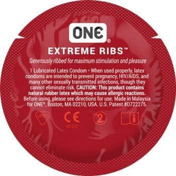 Презервативы ONE Extreme Ribs ребристые 1 шт. Презервативы ONE Extreme Ribs ребристые 1 шт.