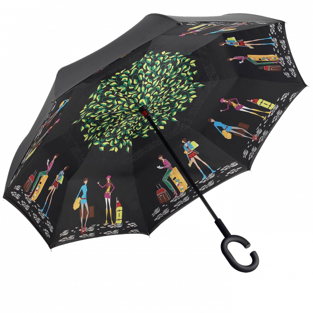 Зонт Lesko Up-Brella наоборот цвет Picasso
