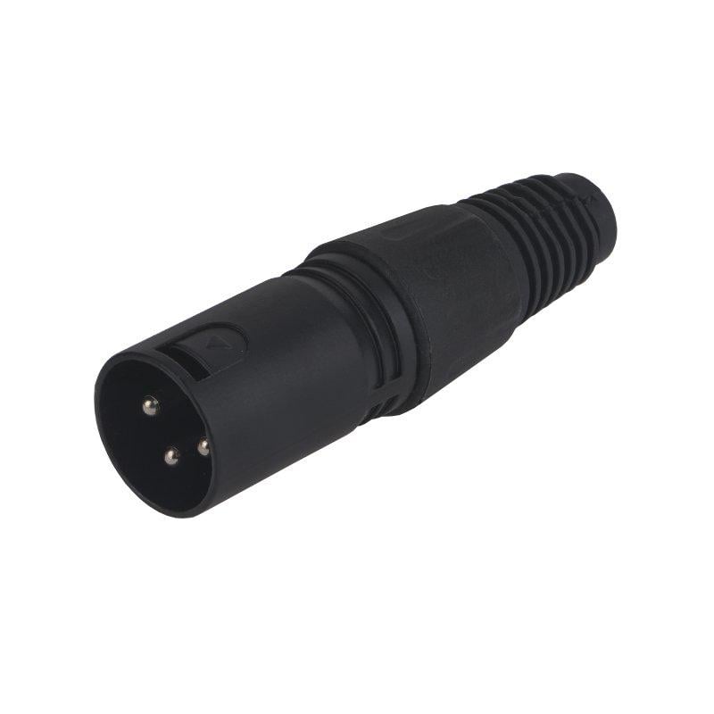 Штекер XLR HY1.4813 3pin на кабель Чорний (A262027)