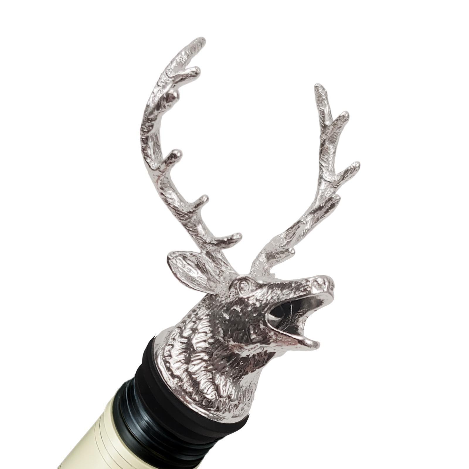 Гейзер для пляшок Olin&Olin у формі Оленя барний для коктейлів Сріблястий (9643-PO-d-s)