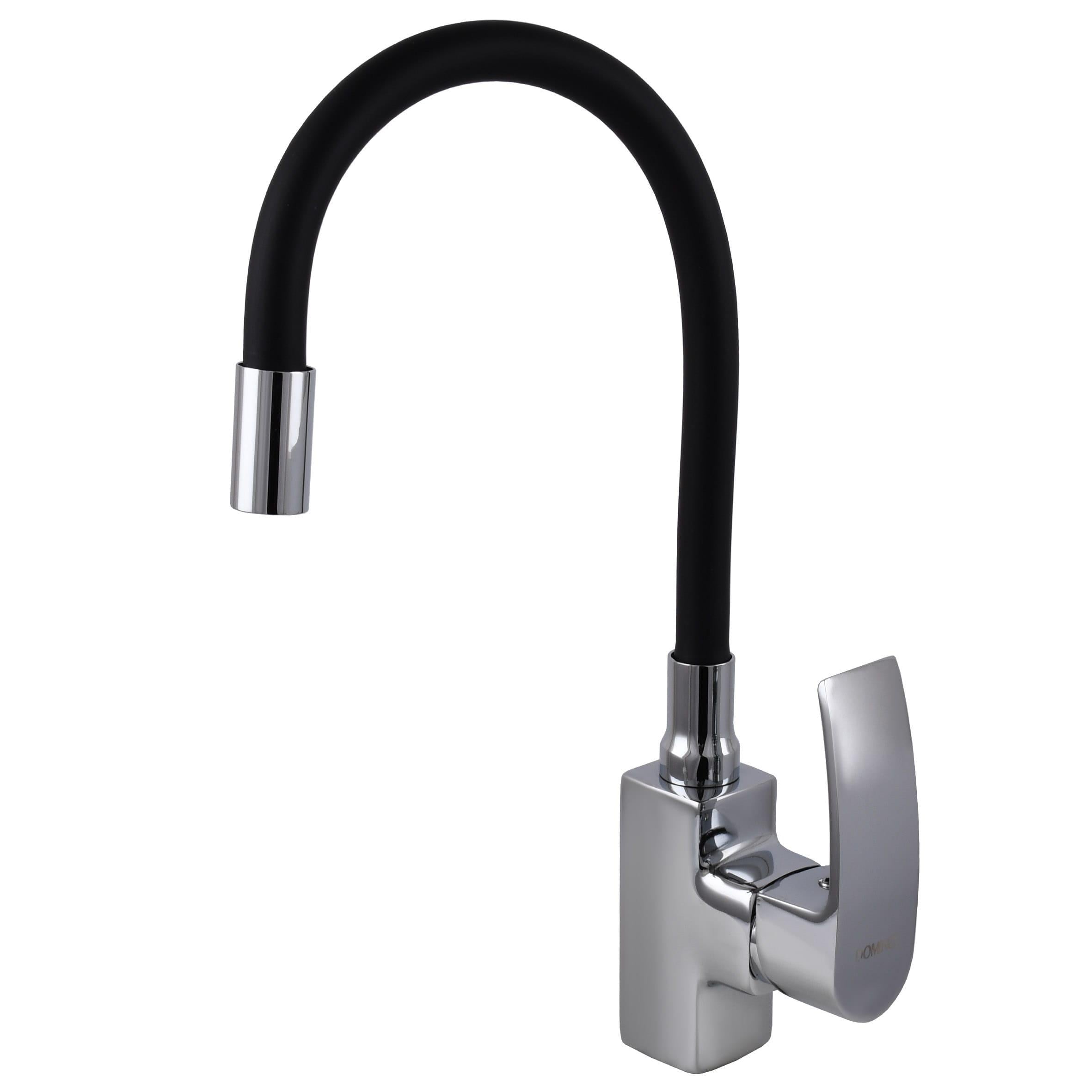 Смеситель для кухни DOMINO Rondo DND-203SR-SB с гибким изливом Хром/Черный (GSR-000031342)